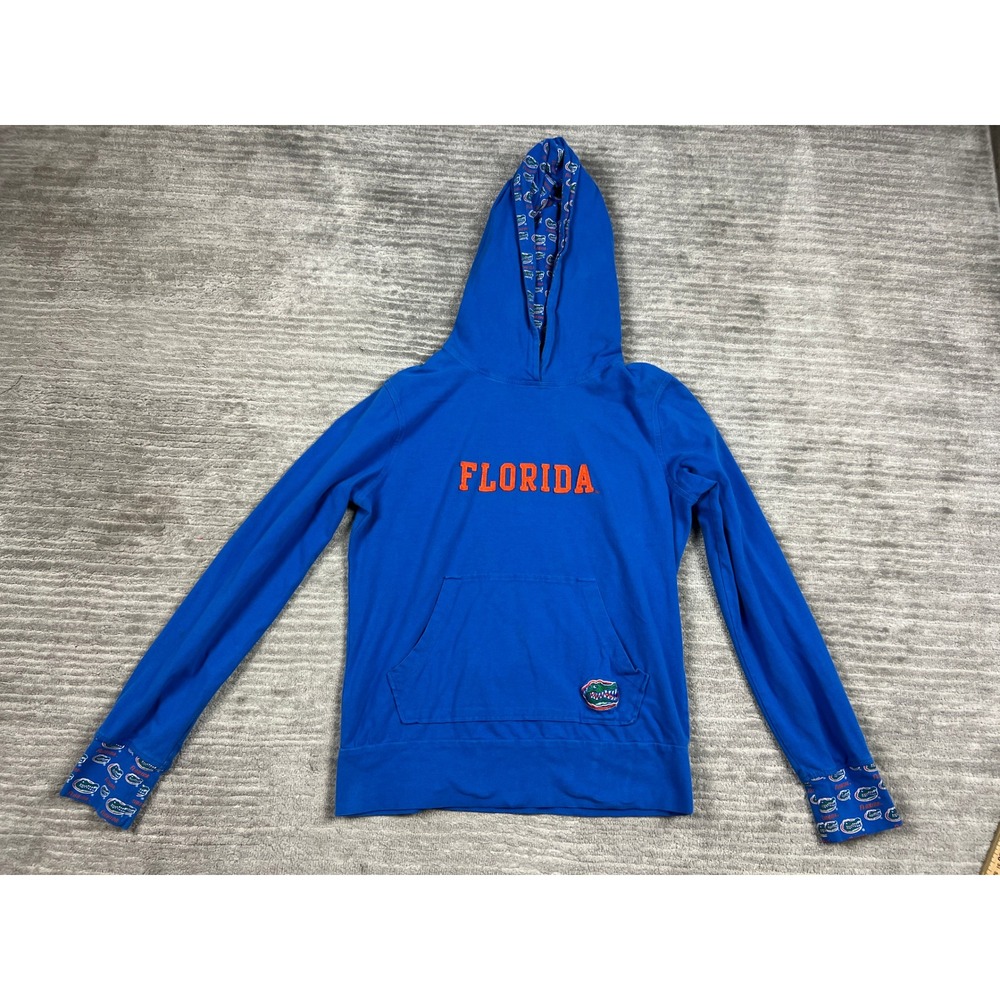 58 Sports Hoodie Womens S Blue Florida Gators Embroidered Pullover Slim Fit